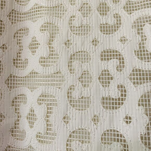 Vintage Doncaster Women's Ivory Lace Dress Sz 6 Sheath Short Sleeve Knee Length - Picture 4 of 10